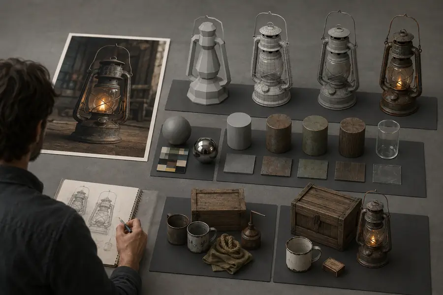 3D AI Studio pricing capability guide with generated 3D assets