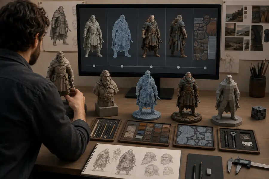3d ai studio workflow review illustration